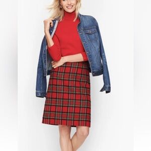 Talbots Red tartan Skirt Sz 4P